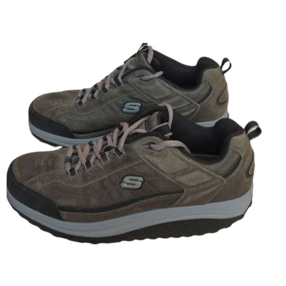 Skechers Shape Ups Suede Leather Shoes - Picture 3 of 8